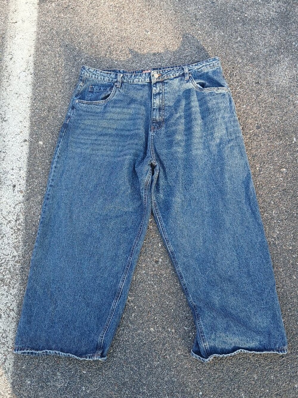 The Hundreds Adam Bomb Baggy Dark Blue Wash Denim Jeans Mens Size 36